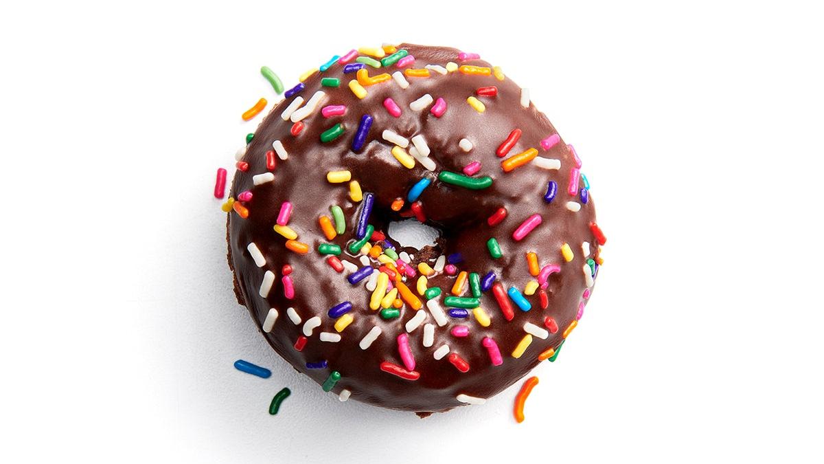 Chocolate Iced with Sprinkles Cake
