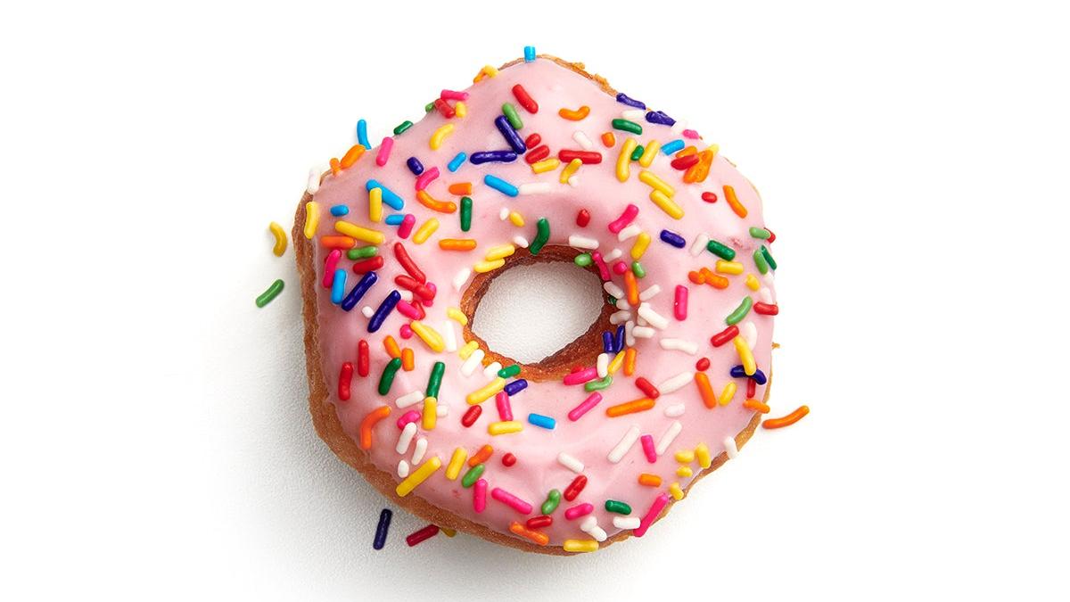 Strawberry Iced with Sprinkles