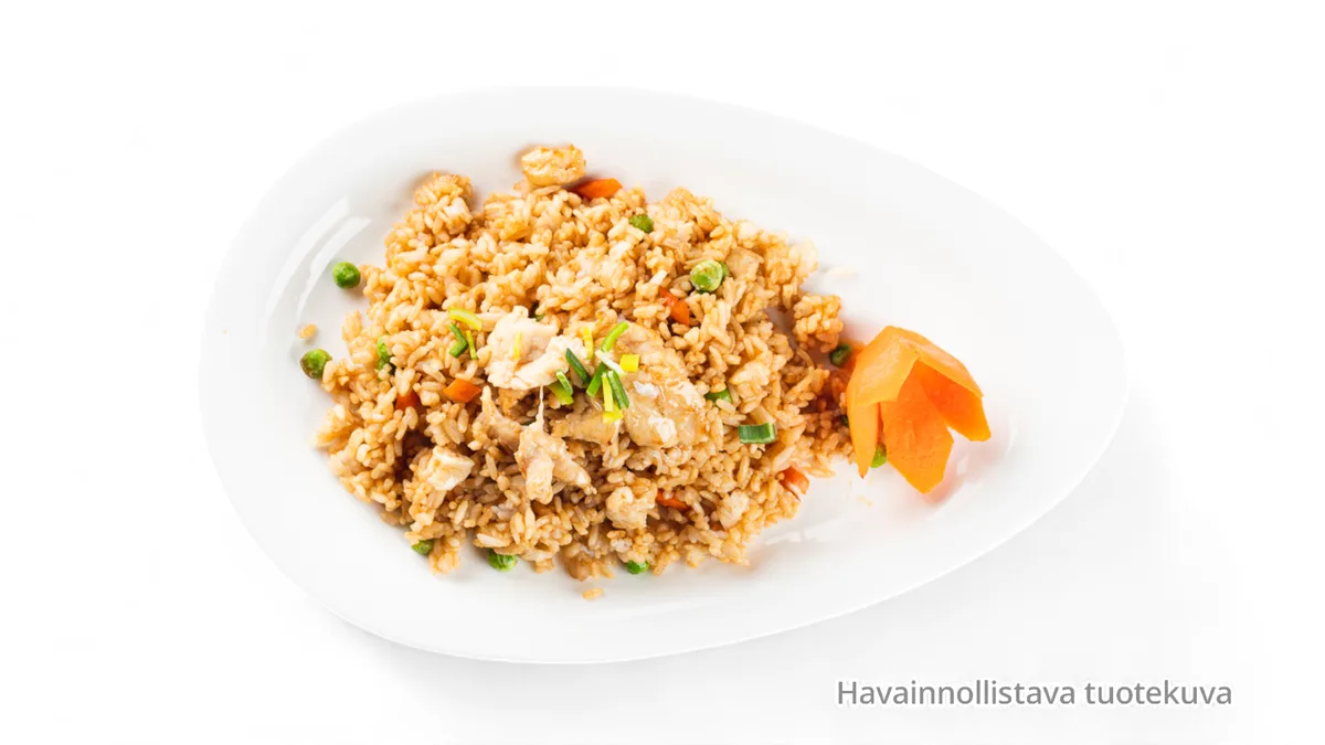 Paistettua riisiä ja vihanneksia chili basilikan kera 🌶️ 🌶️  (G, L)