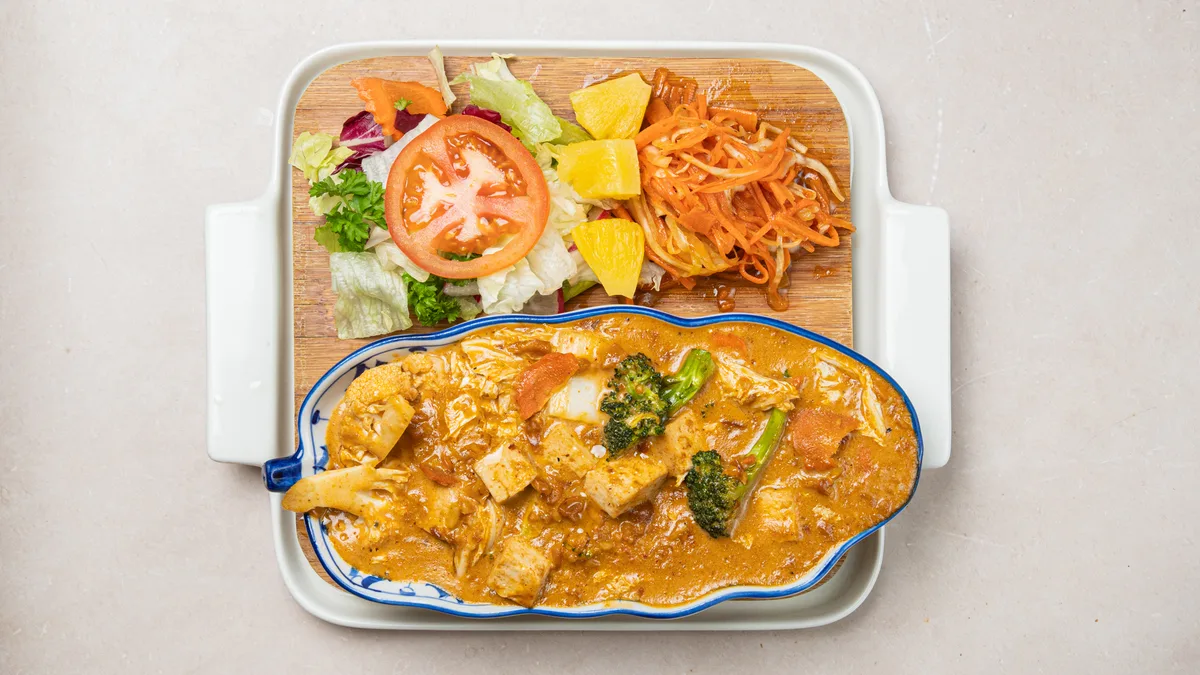 Tofua ja vihanneksia sataykastikkeessa 🌶🌶 (G, L)