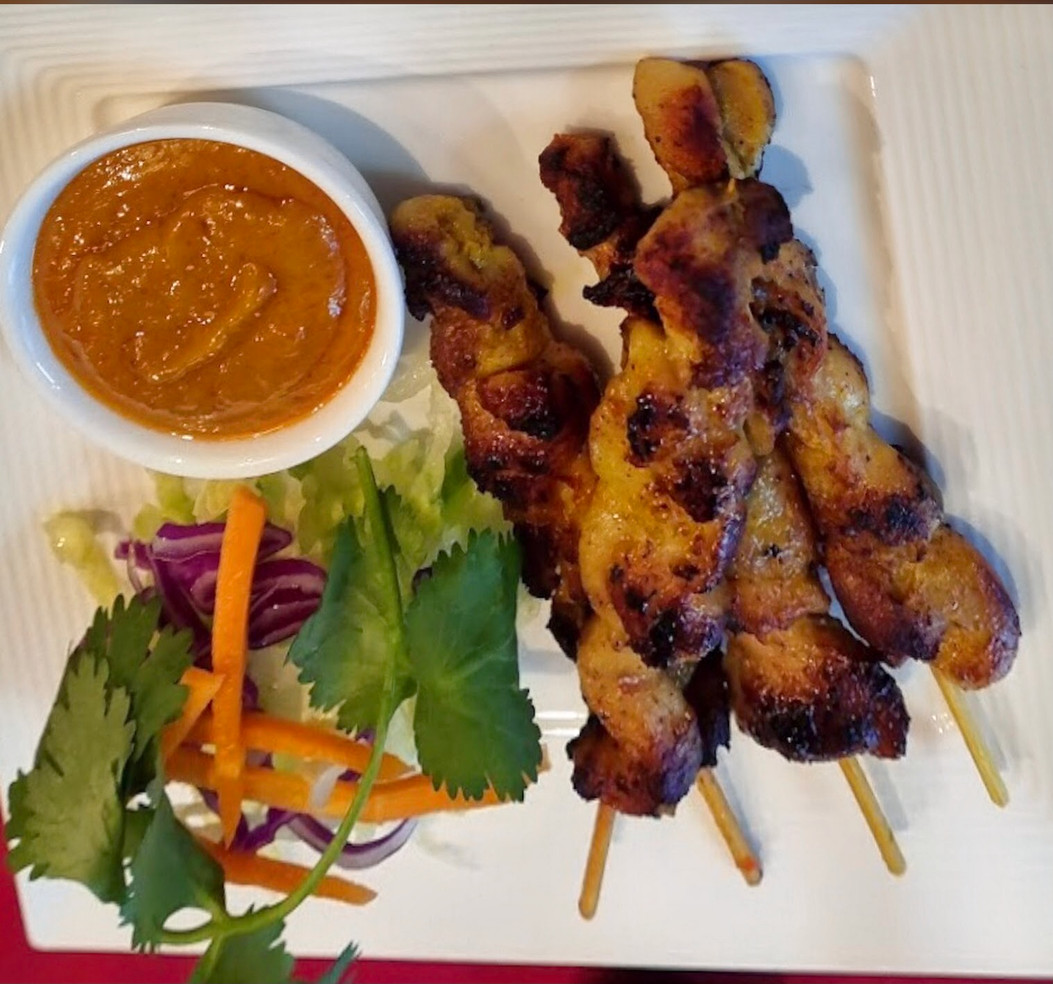 Chicken Satay Skewers with Peanut Sauce