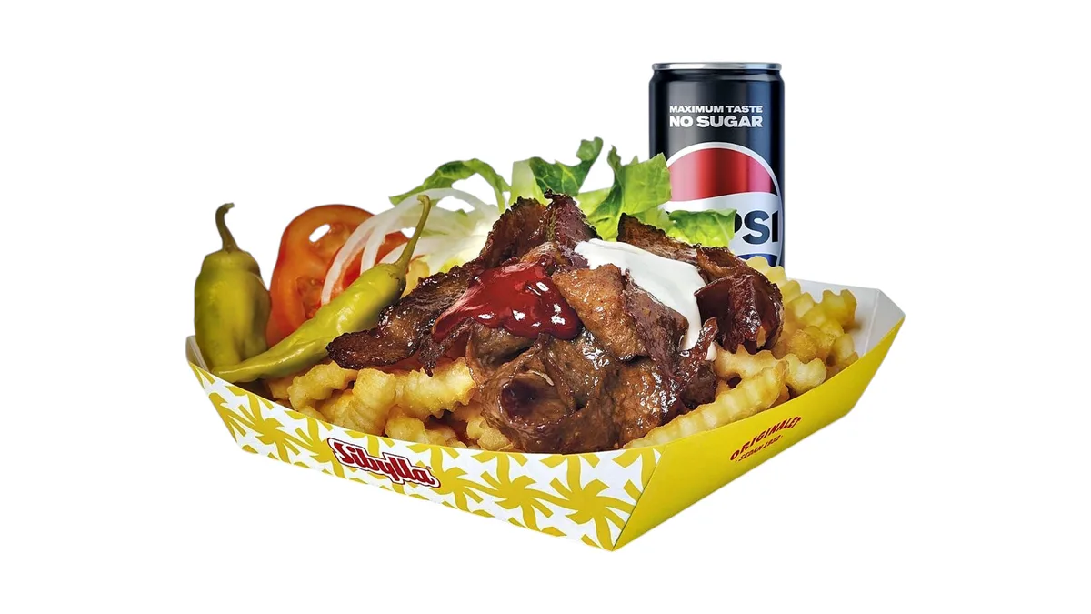 Kebab and Pommez Meny