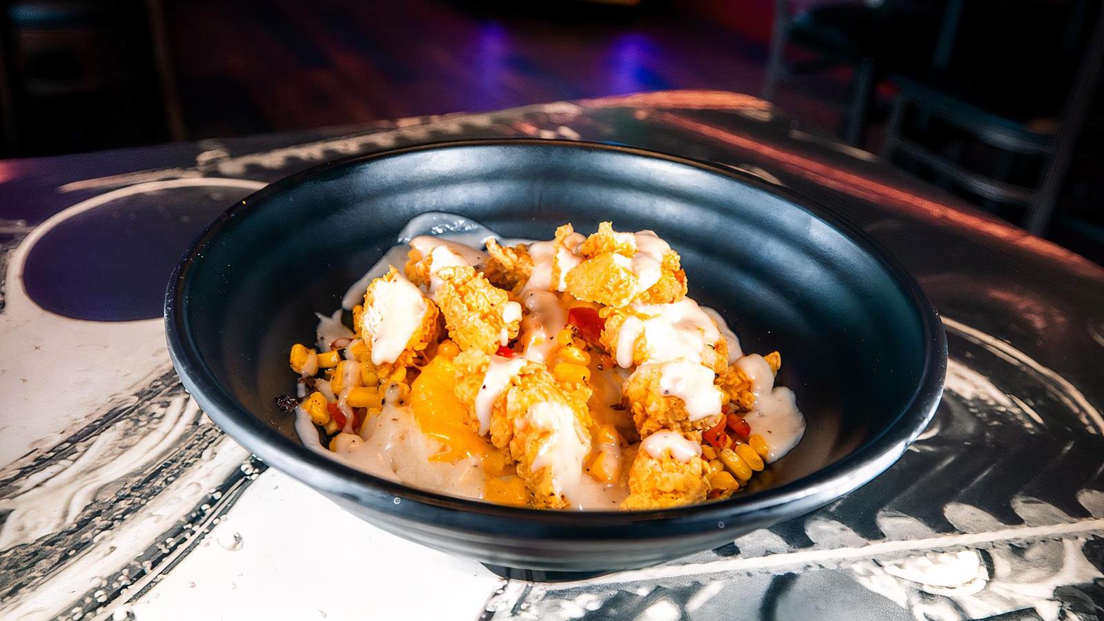 Crispy Chicken Mashed Potato Bowl