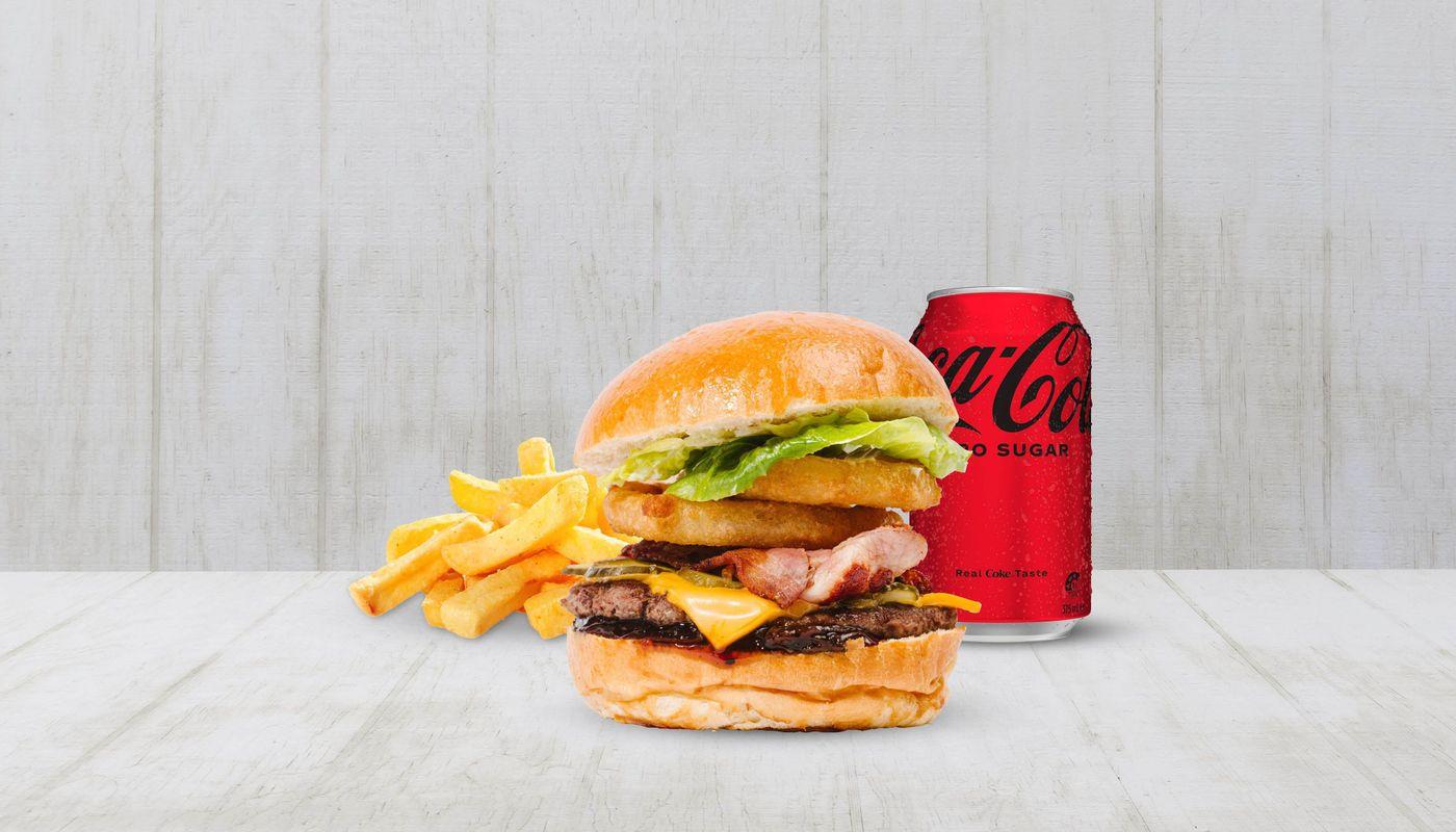 Smokey Joe Beef Burger meal deal