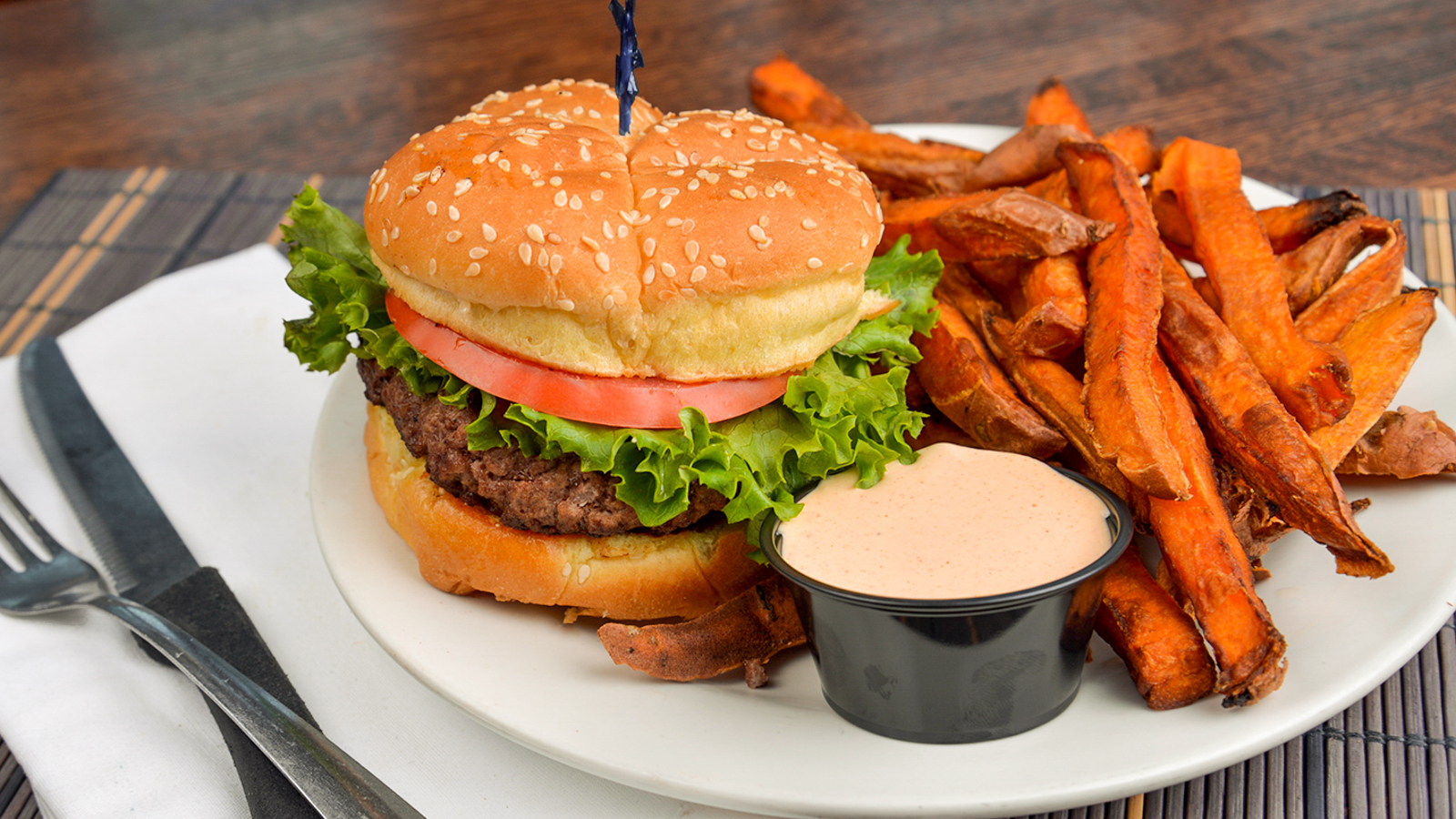 Burger Deluxe with Hand Cut Fries