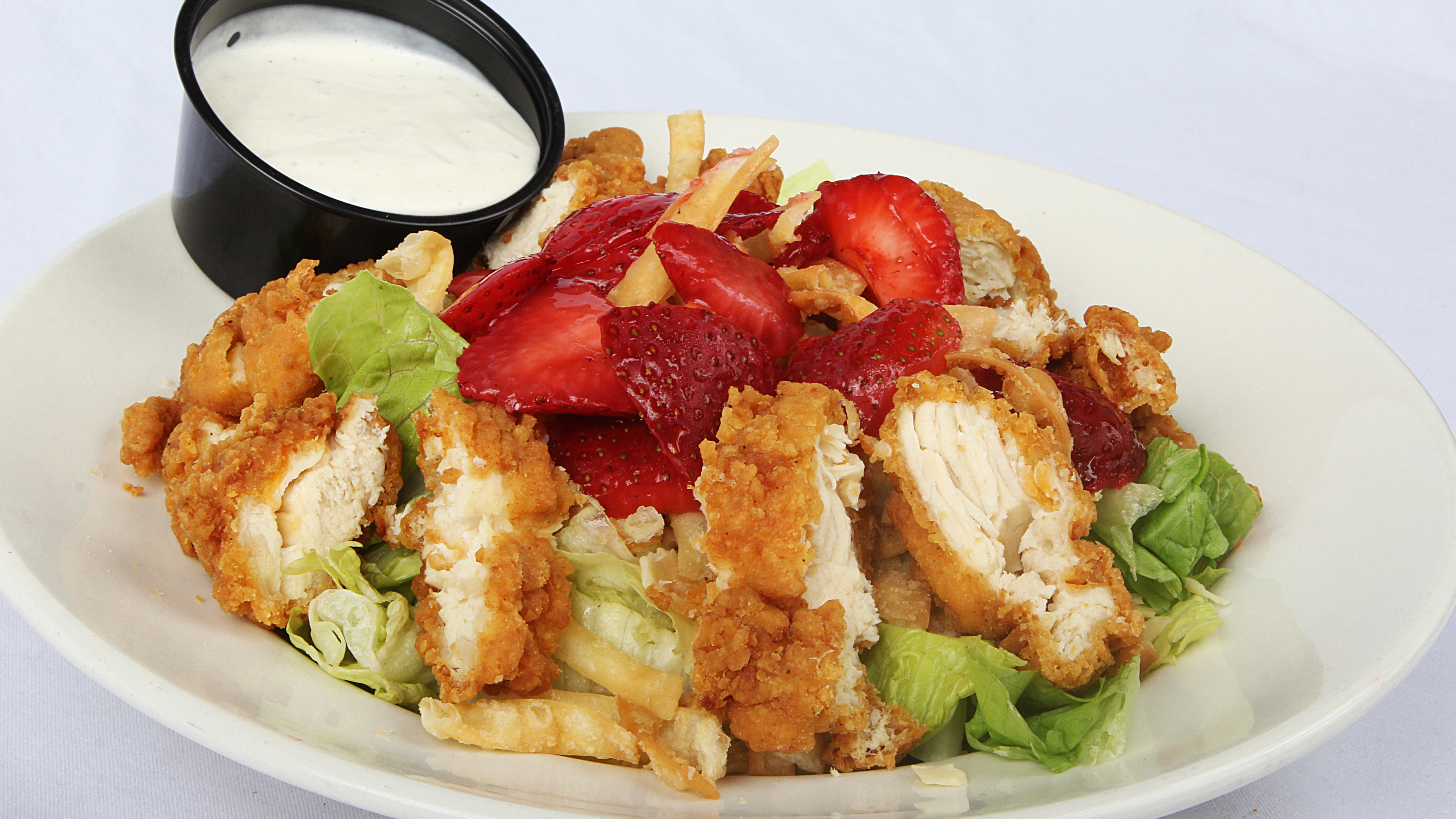 Crispy Chicken and Strawberry Salad