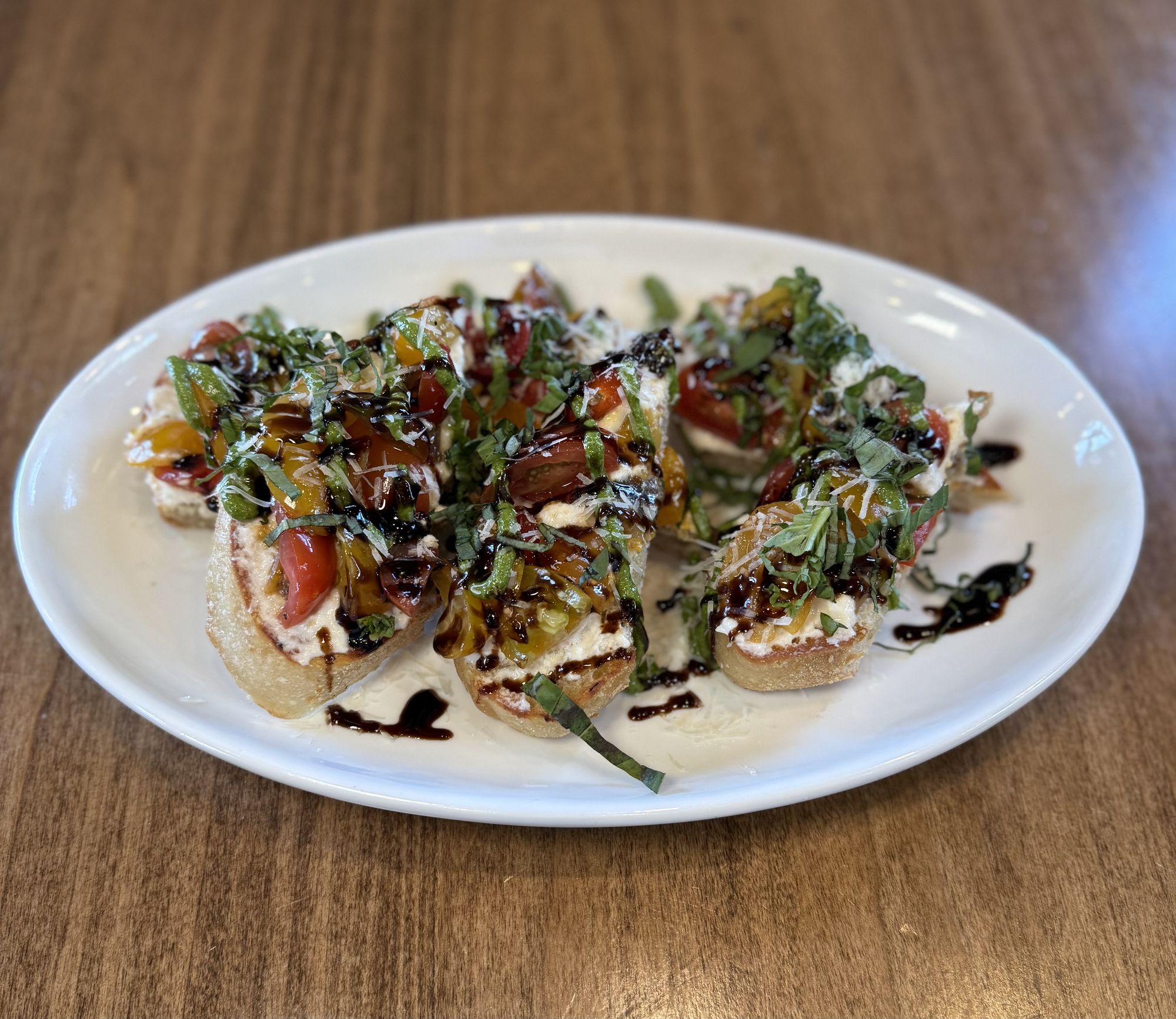Burrata and Heirloom Tomato Bruchetta