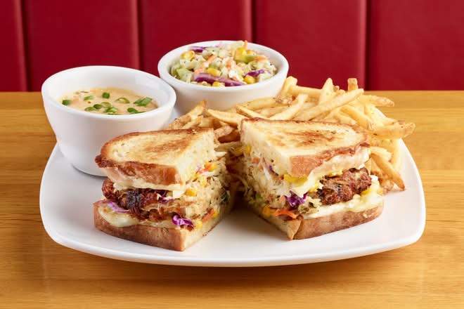 New! Crabcake Melt and Lobster Au Jus