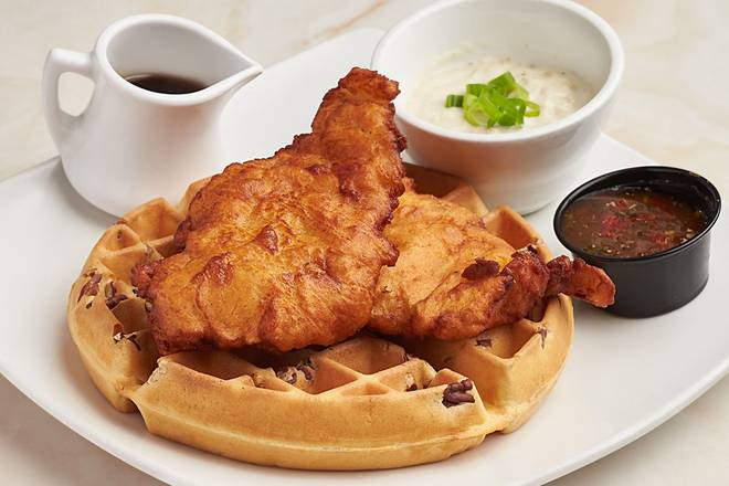 Pickle-Brined Fried Chicken and Waffles