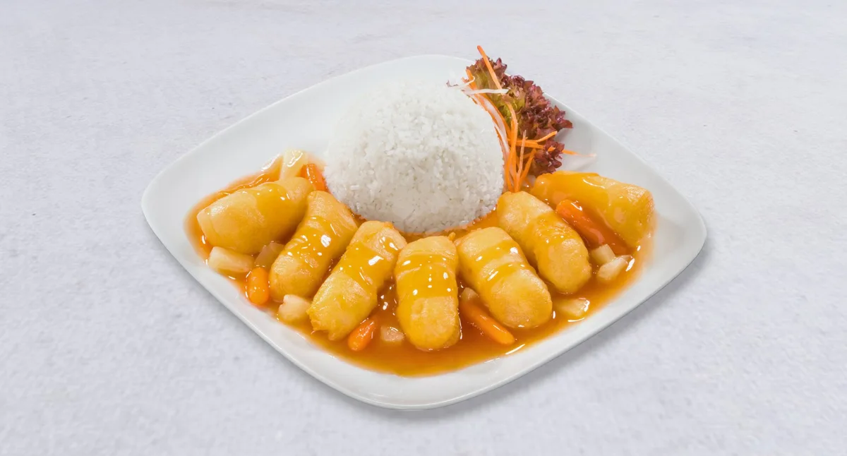 Ryba panierowana w czerwonym curry