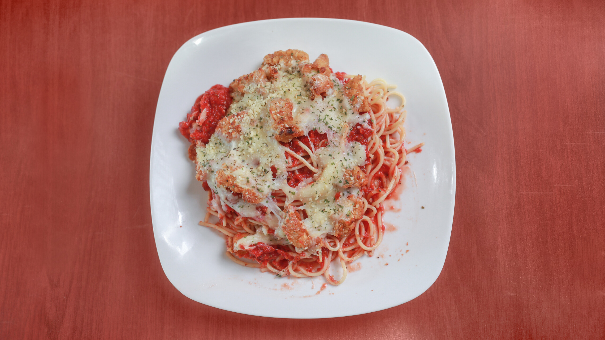 Spaghetti Chicken Parmesan