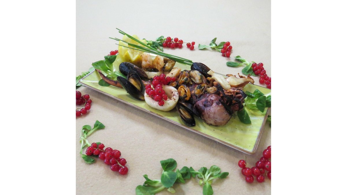Cocktail fructe de mare la grătar