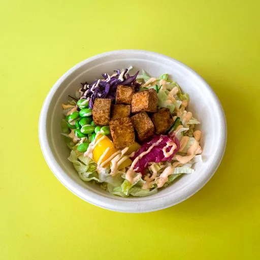 Friterad tofu-sallad