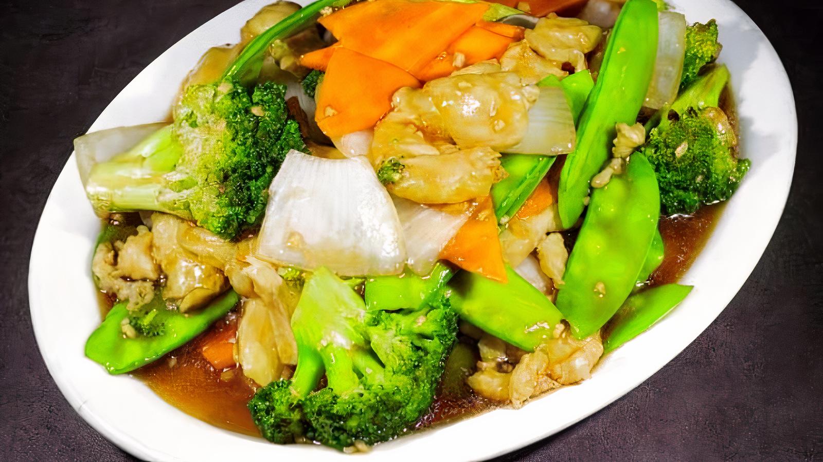 20 Broccoli and Snow Peas W/Chicken 芥兰雪豆鸡