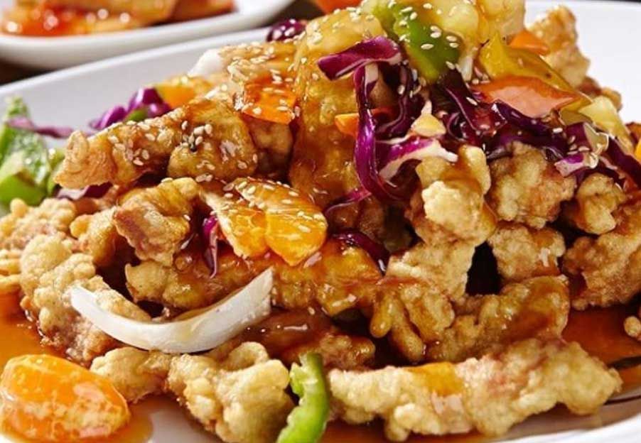 소 or 새우탕수육 / Beef or Shrimp Sweet and Sour