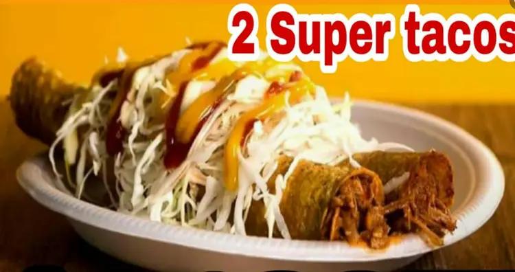 Super Tacos de Carne (2 Unidades)