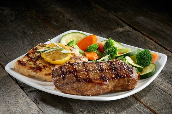Steak and Italian Herb Chicken