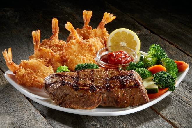 Steak and Jumbo Crispy Shrimp