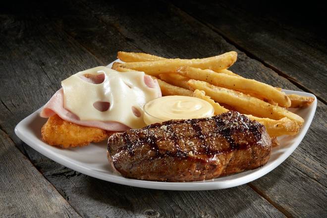 Steak and Malibu Chicken