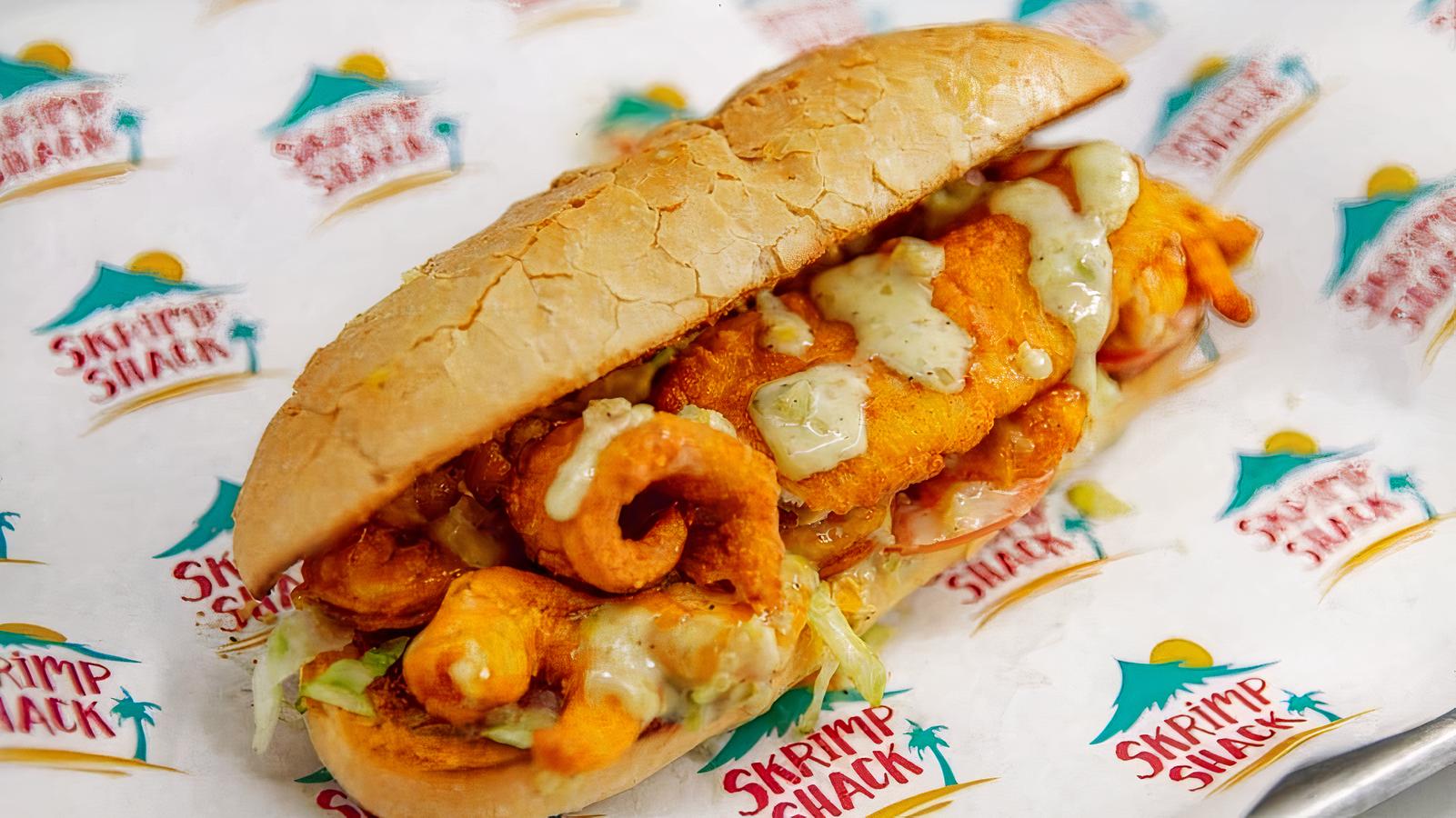 Skrimp and Flounder Po Boy