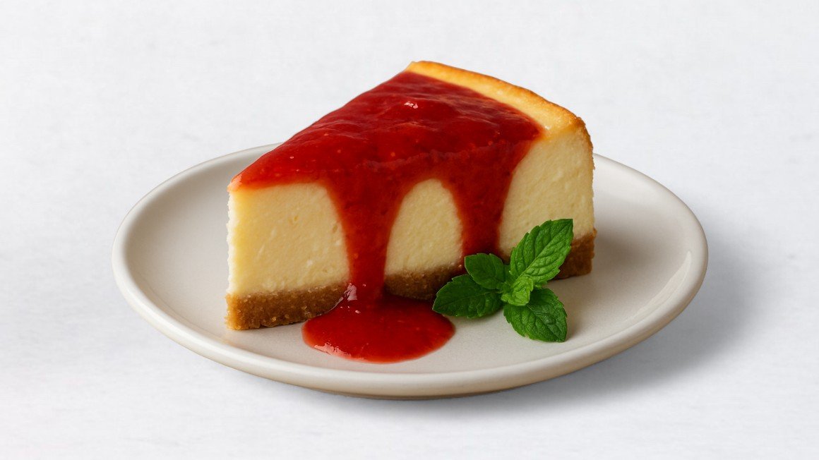 New York Cheese cake z jagodnim pirejem (slika je simbolična)
