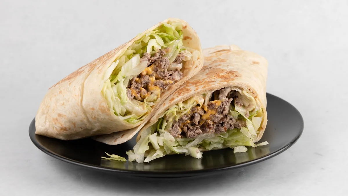 Cheeseburger tortilja