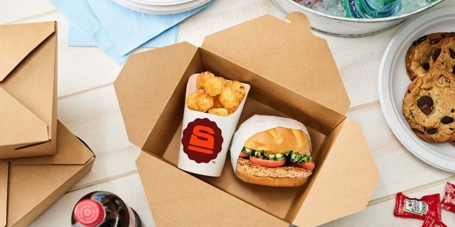 Double Chicken Smash Burger Boxed Lunch