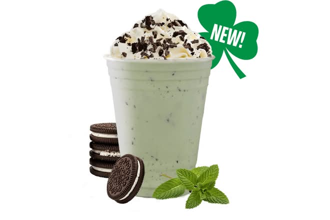 MINT OREO CHOCOLATELY CHIP SHAKE (HAND-SPUN SHAKES)