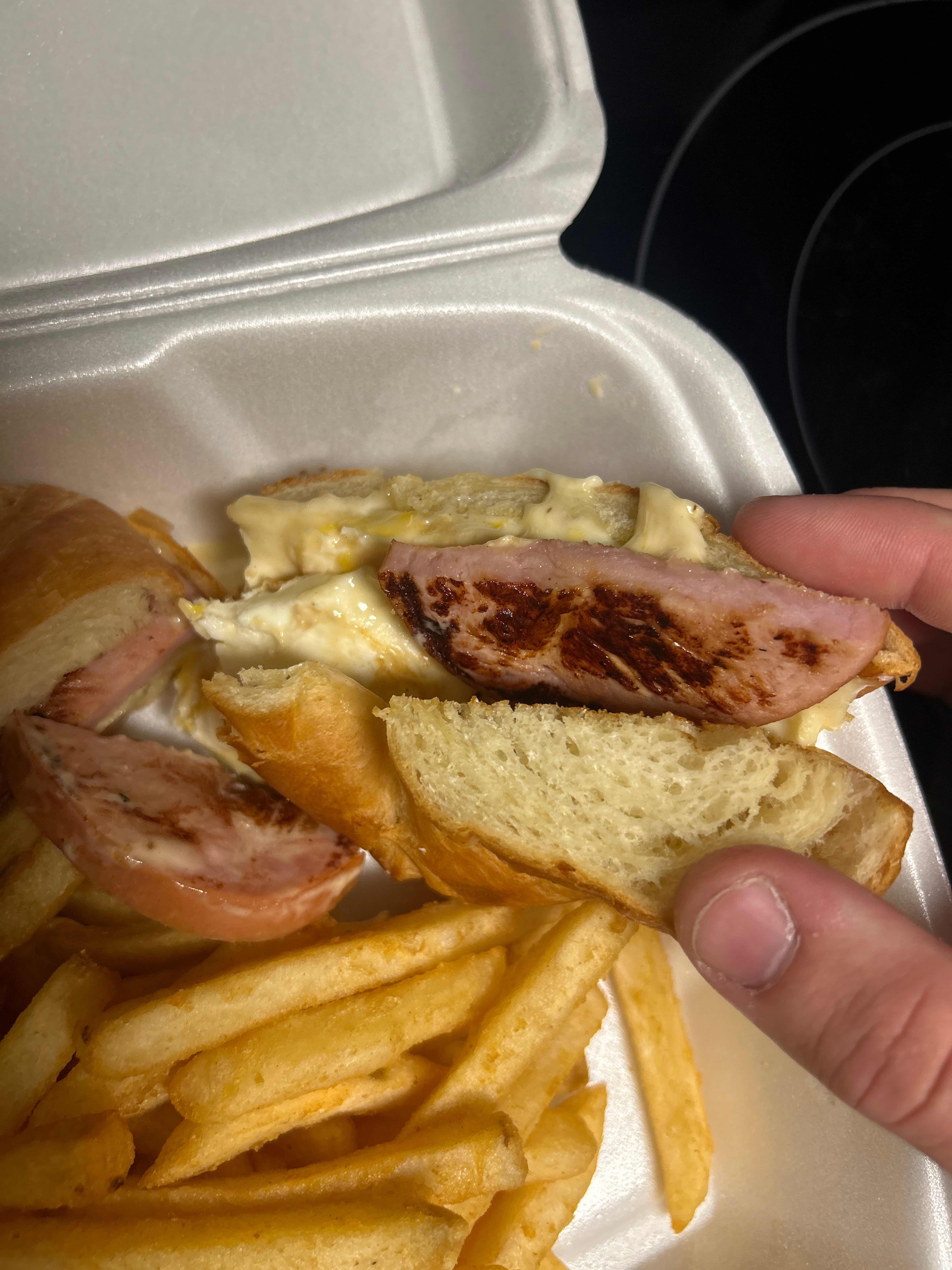 Canadian Bacon, Egg and Cheese Sandwich