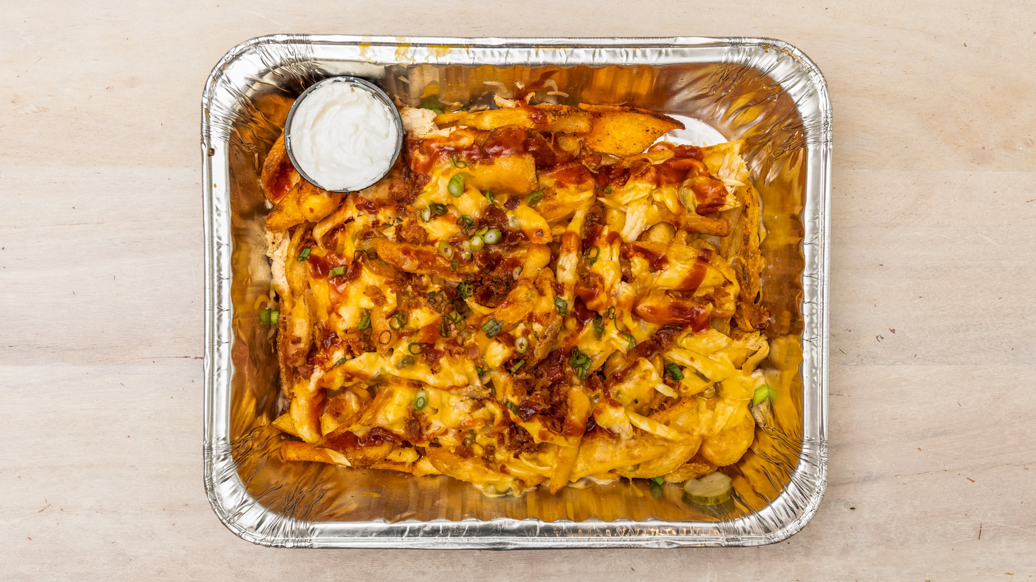 Loaded Fried Potatoes w/ Chicken