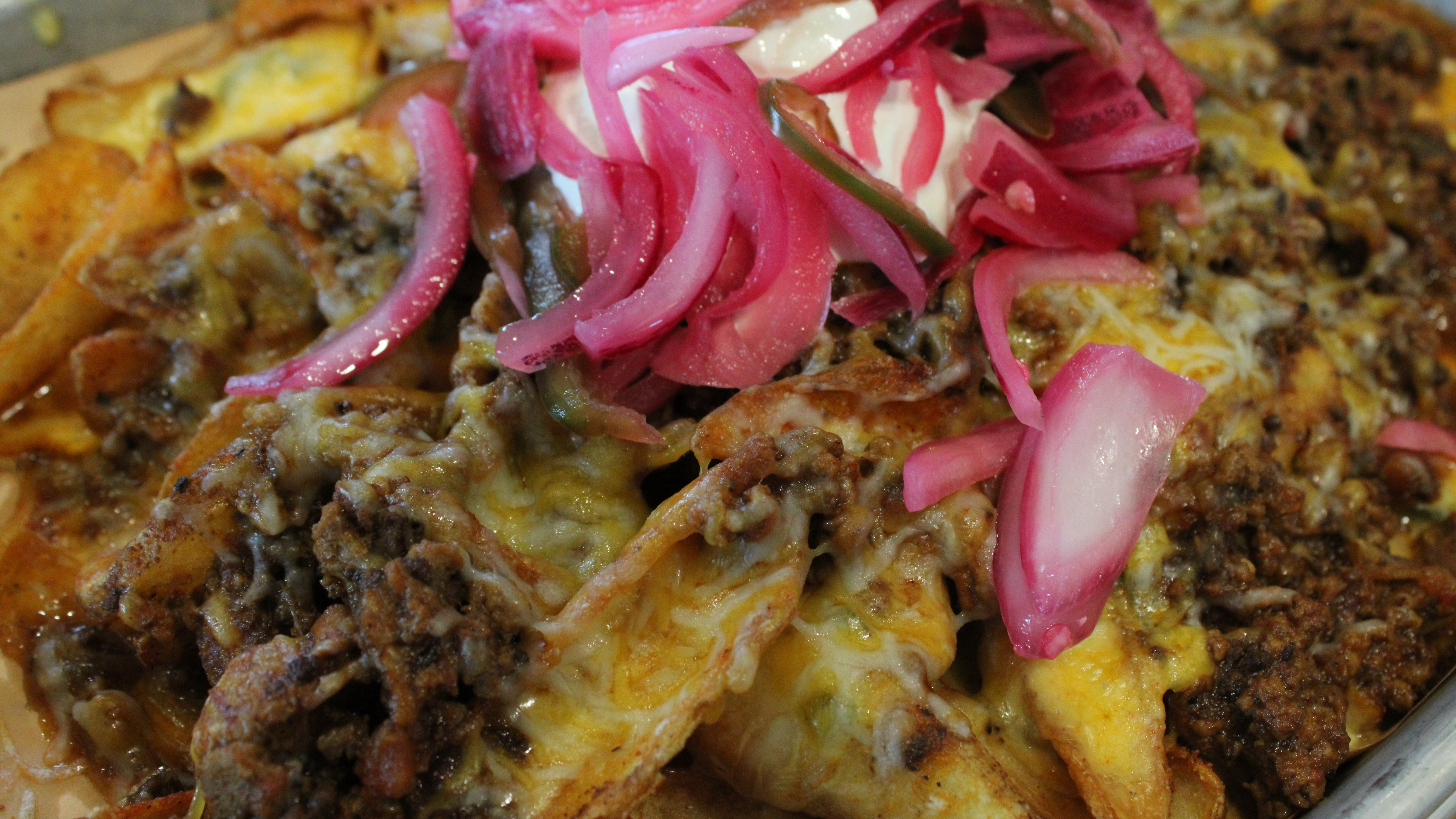 Loaded Fried Potatoes w/ Chili