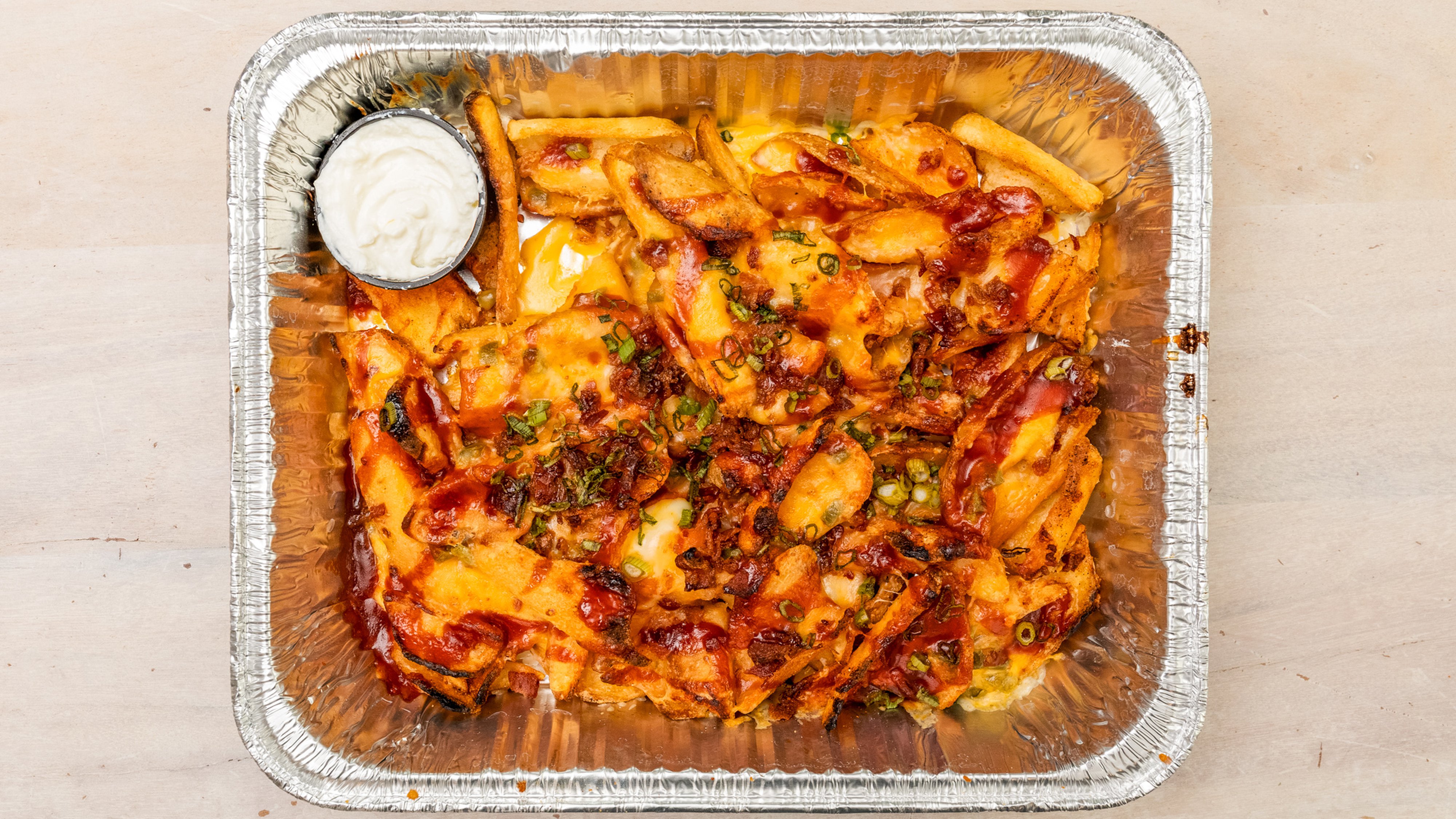 Loaded Fried Potatoes w/ No Meat