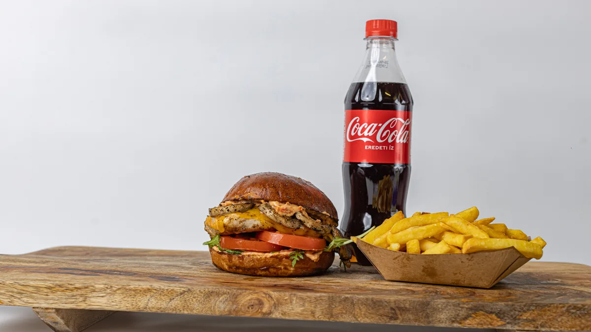 Coca Cola Csirke burger menü