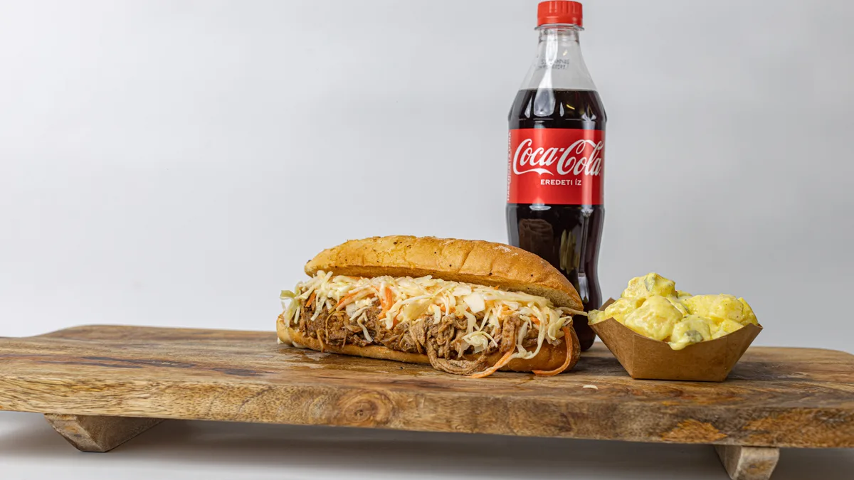 Coca Cola Pulled pork szendvics menü