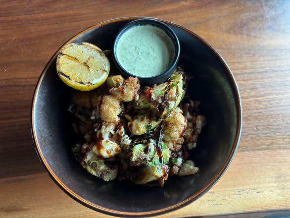 Crispy Brussels and Cauliflower