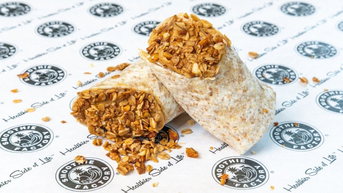 Peanut Butter, Banana and Granola Wrap