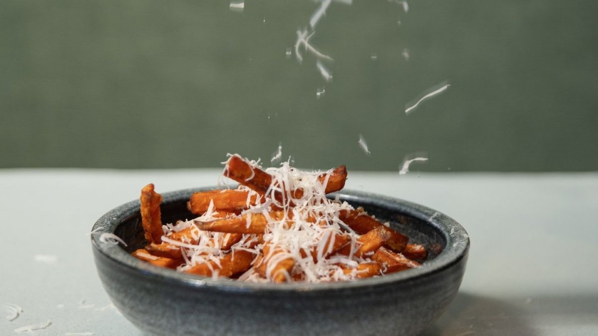 Sweet Potato Fries and Parmesan
