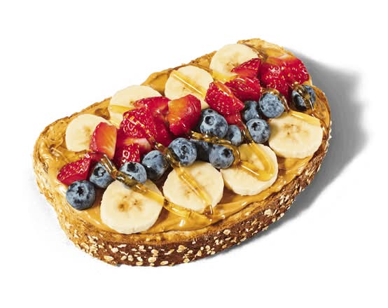 Hearty 8 Grain Loaded Peanut Butter Toast