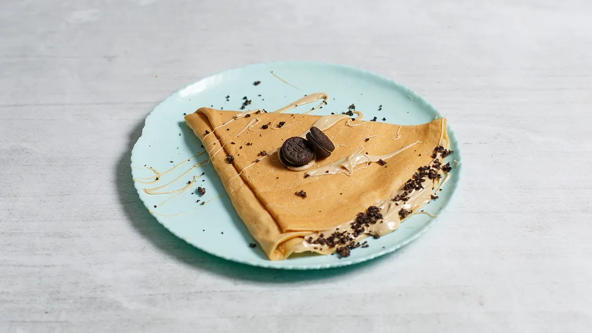 Bueno and Oreo Biscuit Crepe
