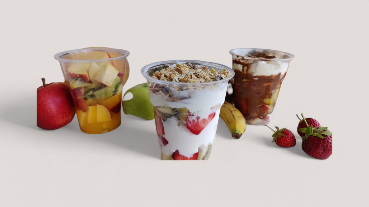 Fruits With Yogurt and Chocolate