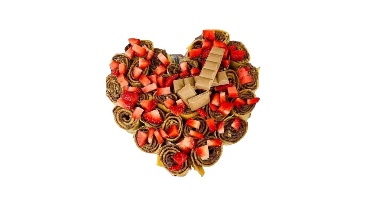 Heart Shape Crepe Rolls