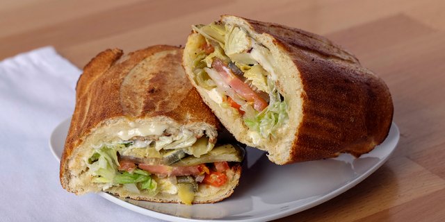 Gluten-Free Artichoke Feta and Provolone Sandwich