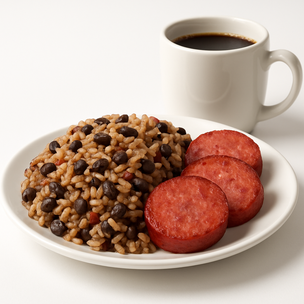 Gallo Pinto con Salchichón