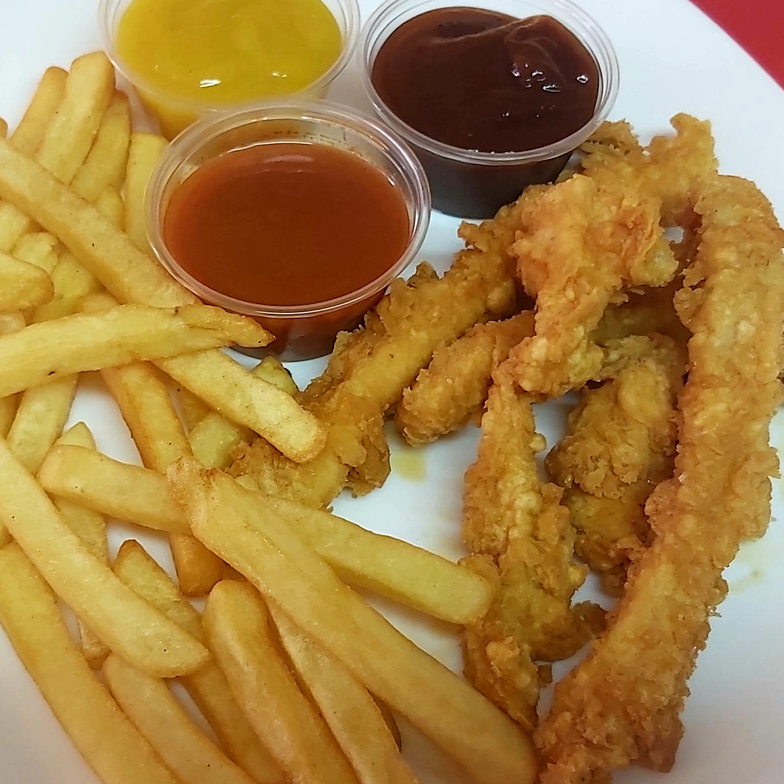 Deditos de Pollo Empanisados con Papas F