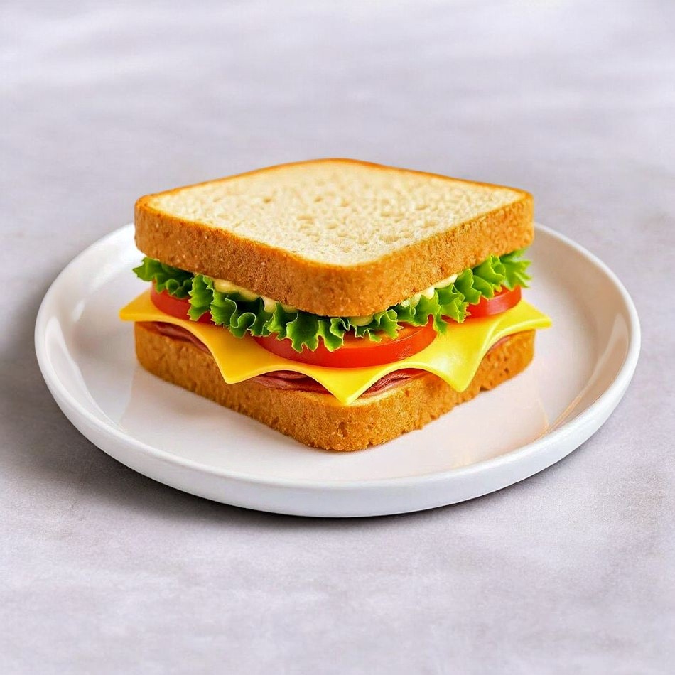 Sandwich De Jamon Con Queso