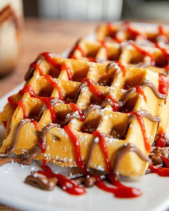 Guava and Nutella Waffles
