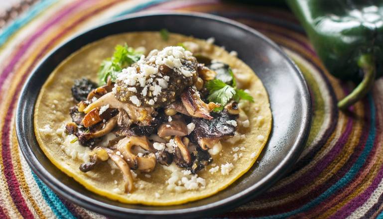POBLANO, MUSHROOM and CORN TACO