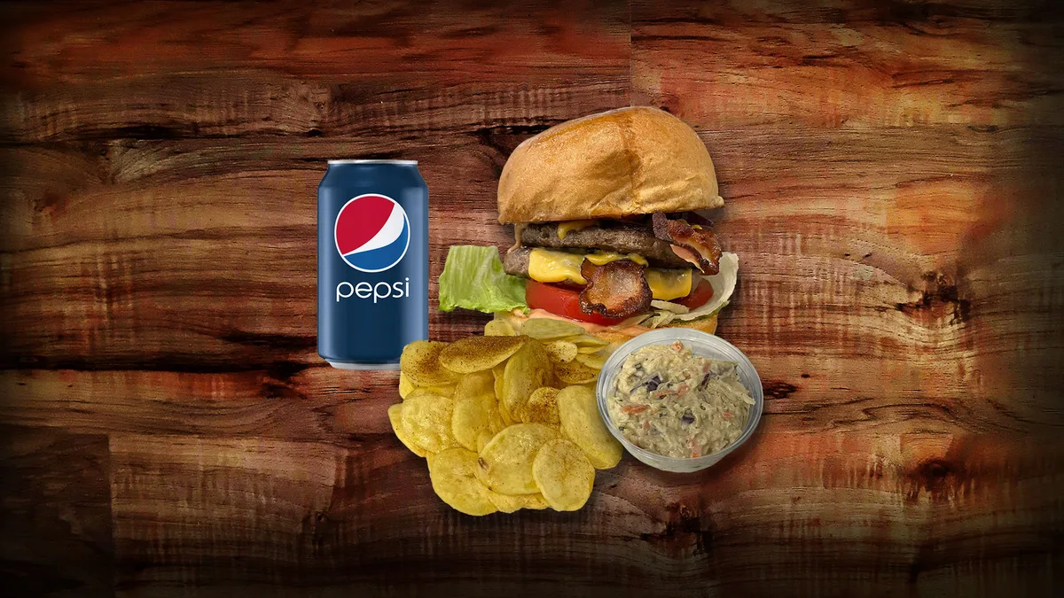 Dupla Bacon hamburger menü extra