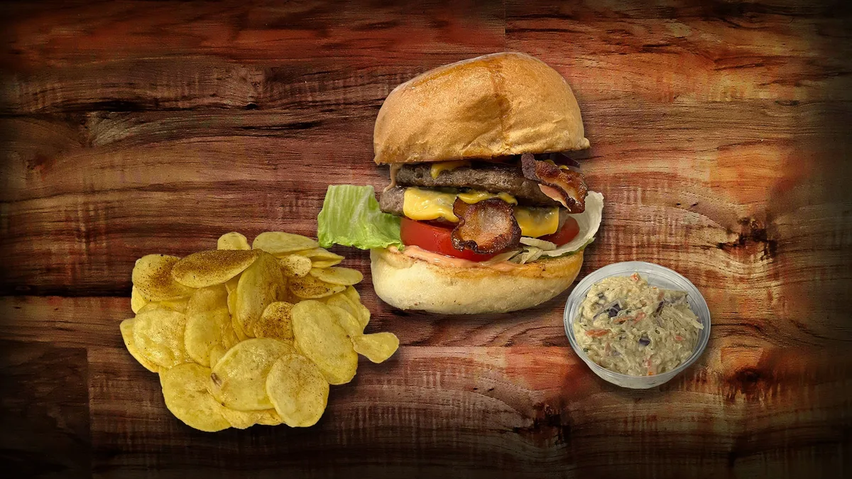 Dupla Bacon hamburger menü