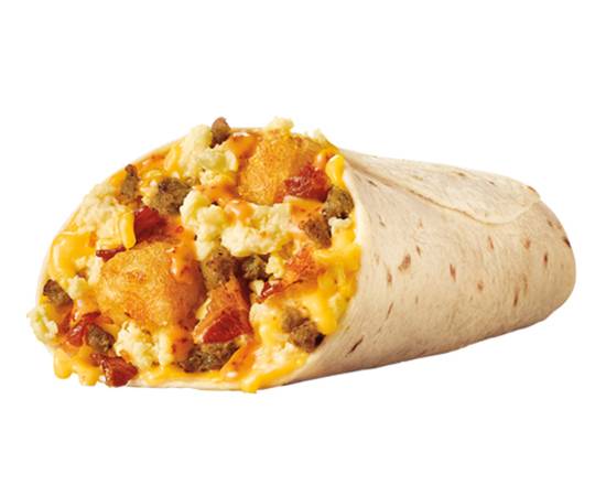 Ultimate Meat and Cheese Breakfast Burrito